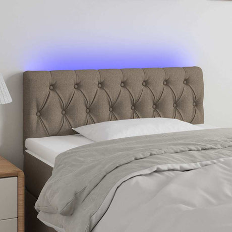 Vidaxl hoofdbord led 100x7x78 88 cm stof taupe