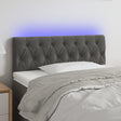 Vidaxl hoofdbord led 100x7x78 88 cm fluweel donkergrijs