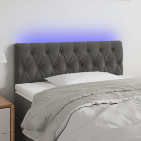 Vidaxl hoofdbord led 100x7x78 88 cm fluweel donkergrijs