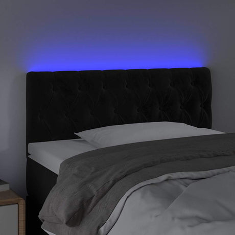 Vidaxl hoofdbord led 100x7x78 88 cm fluweel zwart