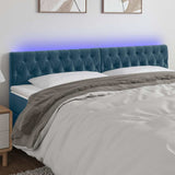 Vidaxl hoofdbord led 180x7x78 88 cm fluweel donkerblauw
