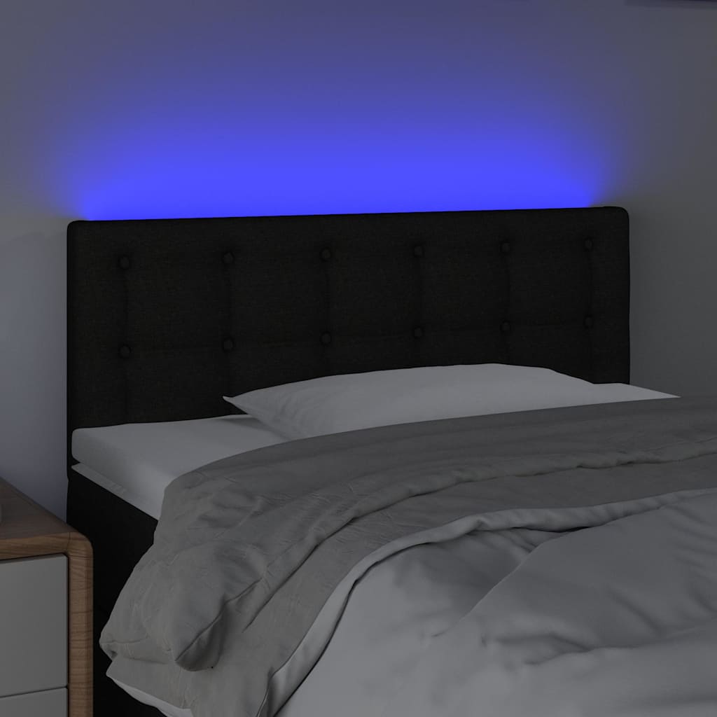 Vidaxl hoofdbord led 80x5x78 88 cm stof zwart