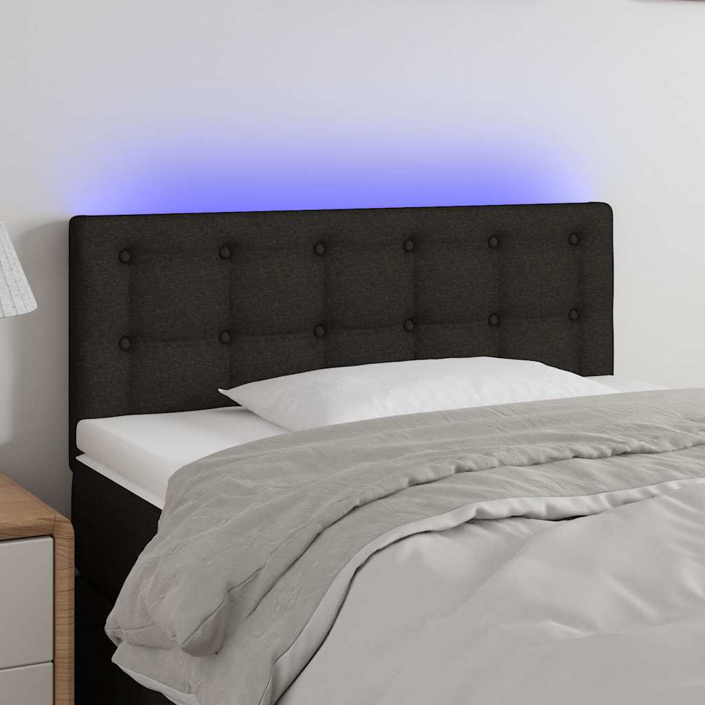 Vidaxl hoofdbord led 80x5x78 88 cm stof zwart
