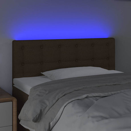 Vidaxl hoofdbord led 80x5x78 88 cm stof donkerbruin