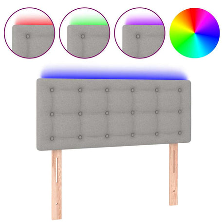 Vidaxl hoofdbord led 90x5x78 88 cm stof lichtgrijs