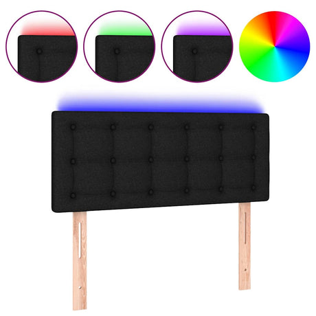 Vidaxl hoofdbord led 90x5x78 88 cm stof zwart