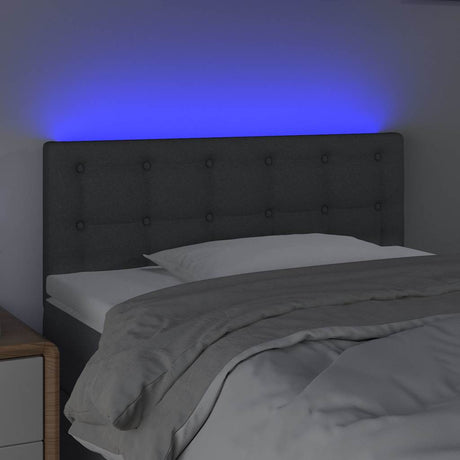 Vidaxl hoofdbord led 100x5x78 88 cm stof donkergrijs