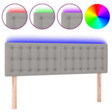Vidaxl hoofdbord led 144x5x78 88 cm stof lichtgrijs