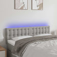 Vidaxl hoofdbord led 144x5x78 88 cm stof lichtgrijs