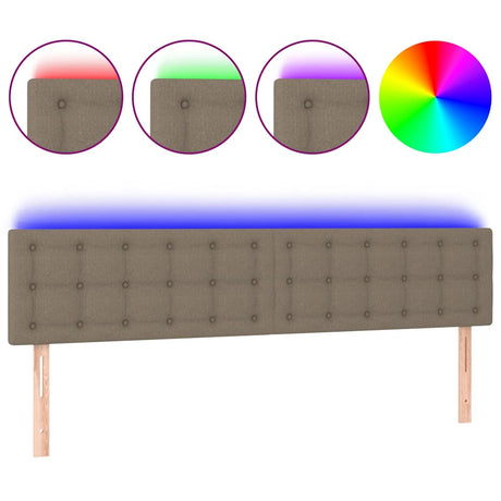 Vidaxl hoofdbord led 160x5x78 88 cm stof taupe