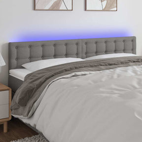 Vidaxl hoofdbord led 180x5x78 88 cm stof donkergrijs