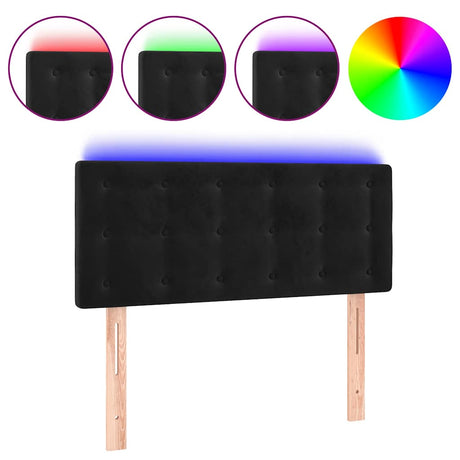 Vidaxl hoofdbord led 80x5x78 88 cm fluweel zwart