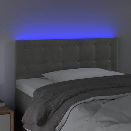 Vidaxl hoofdbord led 90x5x78 88 cm fluweel lichtgrijs