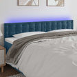 Vidaxl hoofdbord led 160x5x78 88 cm fluweel donkerblauw