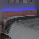 Vidaxl hoofdbord led 200x5x78 88 cm fluweel roze