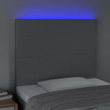 Vidaxl hoofdbord led 80x5x118 128 cm stof lichtgrijs
