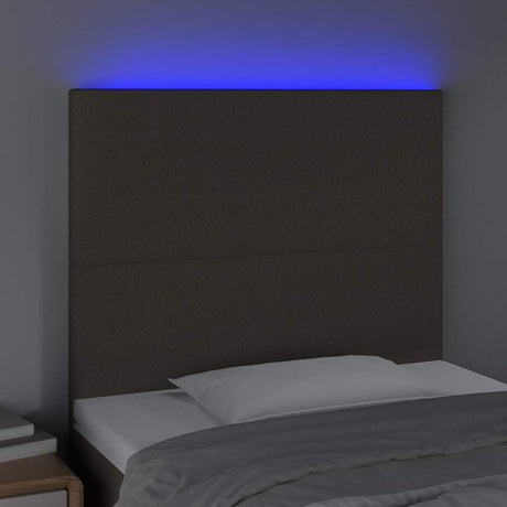 Vidaxl hoofdbord led 80x5x118 128 cm stof taupe