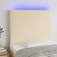 Vidaxl hoofdbord led 80x5x118 128 cm stof crèmekleurig
