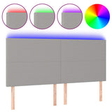 Vidaxl hoofdbord led 200x5x118 128 cm stof lichtgrijs