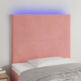 Vidaxl hoofdbord led 80x5x118 128 cm fluweel roze