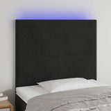 Vidaxl hoofdbord led 90x5x118 128 cm fluweel zwart
