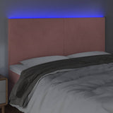 Vidaxl hoofdbord led 160x5x118 128 cm fluweel roze