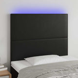 Vidaxl hoofdbord led 80x5x118 128 cm kunstleer zwart