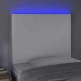 Vidaxl hoofdbord led 80x5x118 128 cm kunstleer wit
