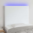 Vidaxl hoofdbord led 80x5x118 128 cm kunstleer wit