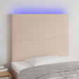 Vidaxl hoofdbord led 100x5x118 128 cm kunstleer cappuccinokleurig