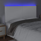 Vidaxl hoofdbord led 200x5x118 128 cm kunstleer wit