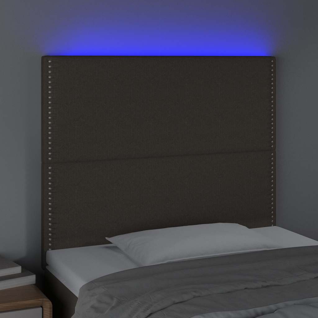 Vidaxl hoofdbord led 90x5x118 128 cm stof taupe