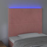 Vidaxl hoofdbord led 80x5x118 128 cm fluweel roze