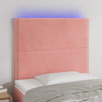 Vidaxl hoofdbord led 80x5x118 128 cm fluweel roze