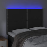 Vidaxl hoofdbord led 144x5x118 128 cm fluweel zwart