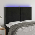 Vidaxl hoofdbord led 144x5x118 128 cm fluweel zwart