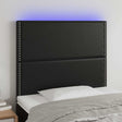 Vidaxl hoofdbord led 100x5x118 128 cm kunstleer zwart