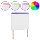 Vidaxl hoofdbord led 100x5x118 128 cm kunstleer wit