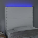 Vidaxl hoofdbord led 100x5x118 128 cm kunstleer wit