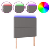 Vidaxl hoofdbord led 100x5x118 128 cm kunstleer grijs