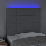 Vidaxl hoofdbord led 90x5x118 128 cm stof lichtgrijs