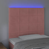 Vidaxl hoofdbord led 80x5x118 128 cm fluweel roze