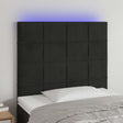 Vidaxl hoofdbord led 90x5x118 128 cm fluweel zwart