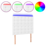Vidaxl hoofdbord led 80x5x118 128 cm kunstleer wit