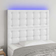 Vidaxl hoofdbord led 90x5x118 128 cm kunstleer wit