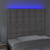 Vidaxl hoofdbord led 100x5x118 128 cm kunstleer grijs