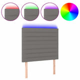 Vidaxl hoofdbord led 80x5x118 128 cm stof donkergrijs