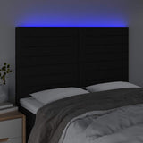 Vidaxl hoofdbord led 144x5x118 128 cm stof zwart