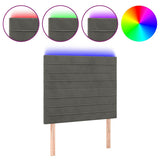 Vidaxl hoofdbord led 100x5x118 128 cm fluweel donkergrijs