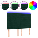 Vidaxl hoofdbord led 144x5x118 128 cm fluweel donkergroen